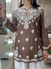 Load image into Gallery viewer, Brown Short Kurti
