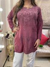 Load image into Gallery viewer, Wine Short Kurti
