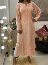 Load image into Gallery viewer, Haseena Peach kurti
