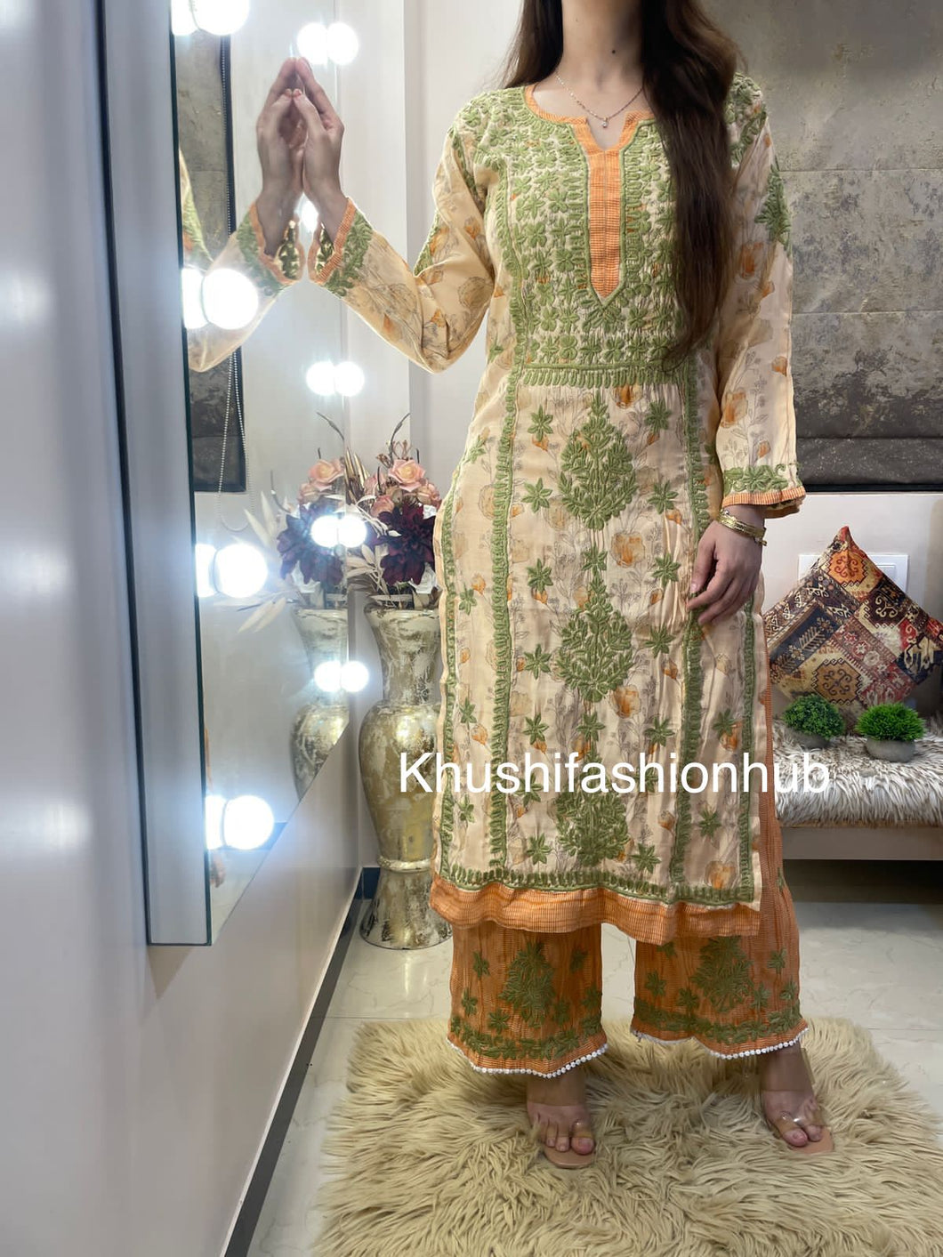 Green Pallazo Set