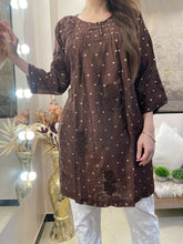 Load image into Gallery viewer, Brown Short Kurti
