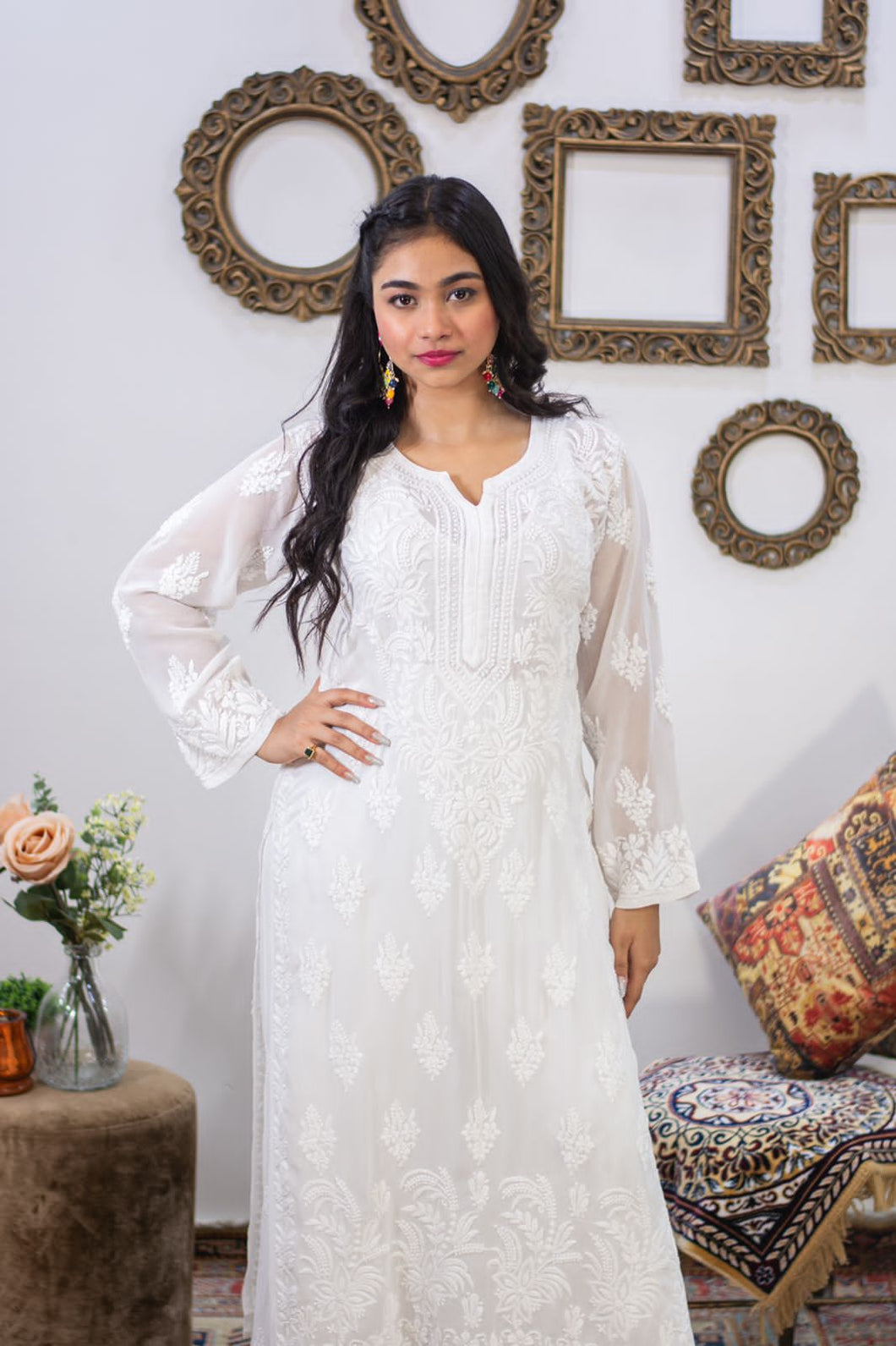 White Long Kurti