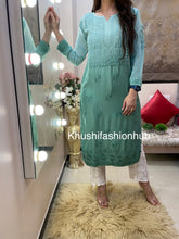 Load image into Gallery viewer, Green Shaded Kurti
