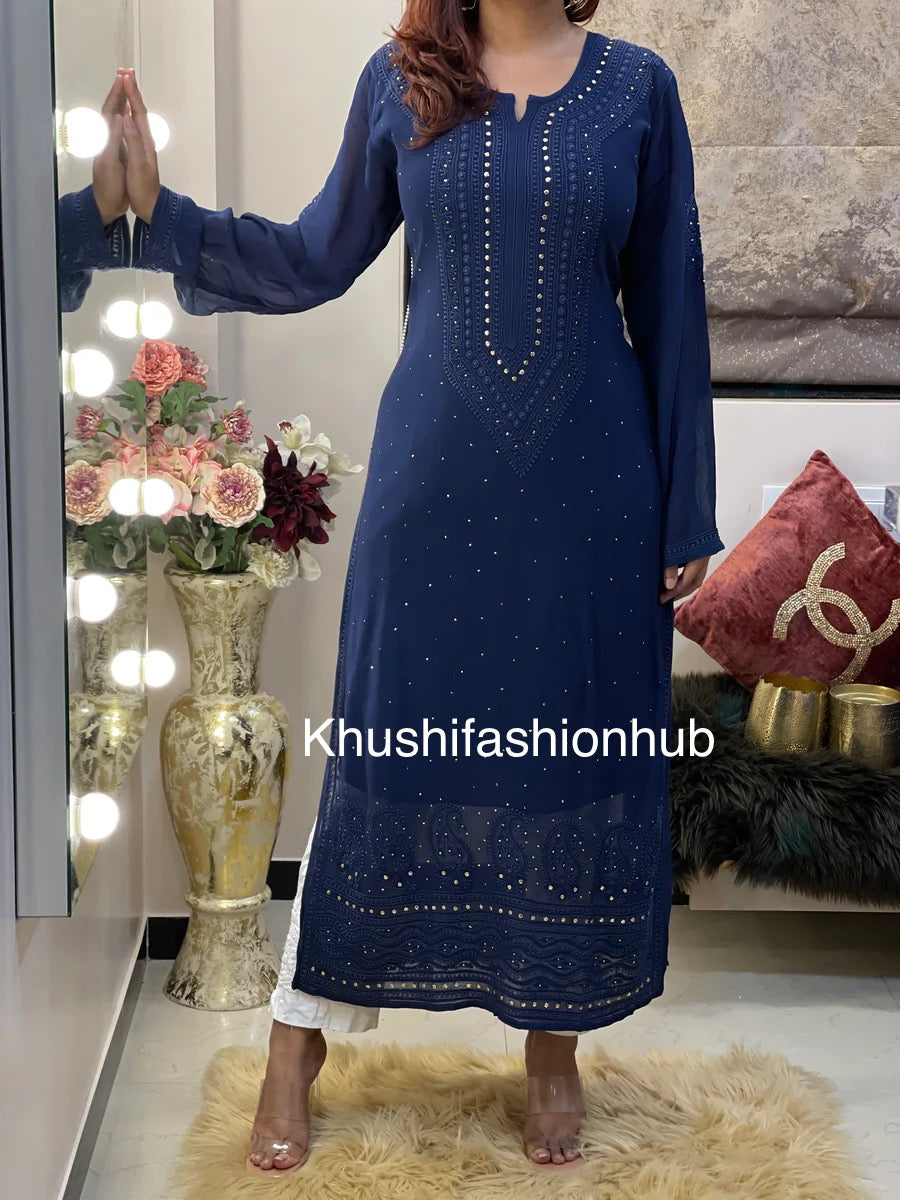 Blue Dia Kurti
