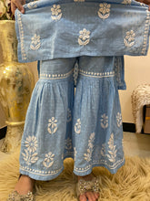 Load image into Gallery viewer, Blue Gharara Set
