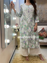 Load image into Gallery viewer, Green Printed Kurti
