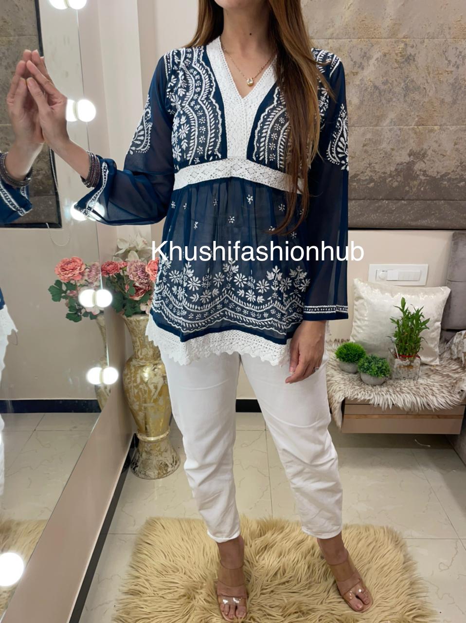 Blue Short kurti
