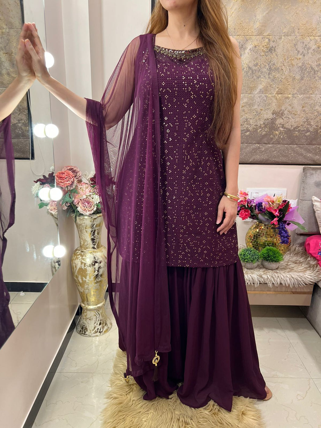 Purple garara set