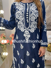 Load image into Gallery viewer, Blue Modal Kurti
