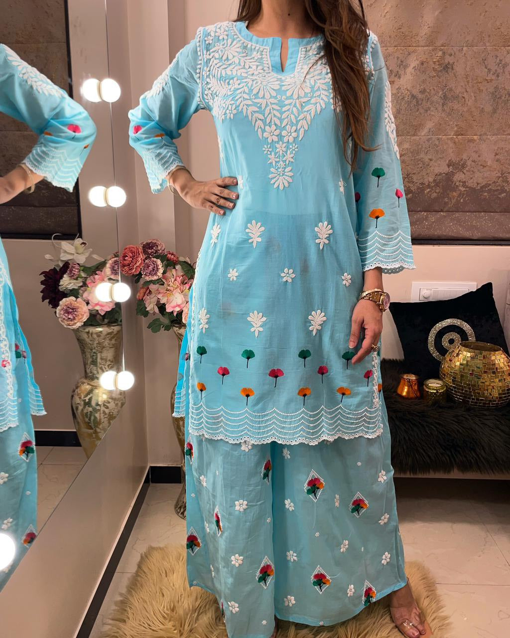 Blue Koton Palazzo Set
